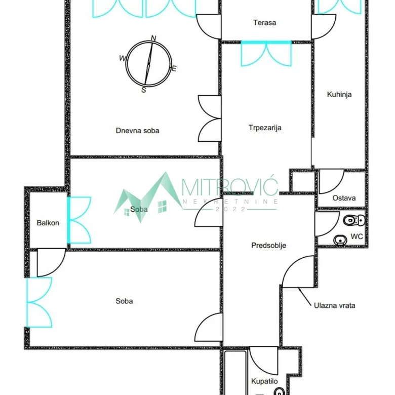Trosoban stan na prodaju, Novo Naselje, Novi Sad, 78m², 195.700 €