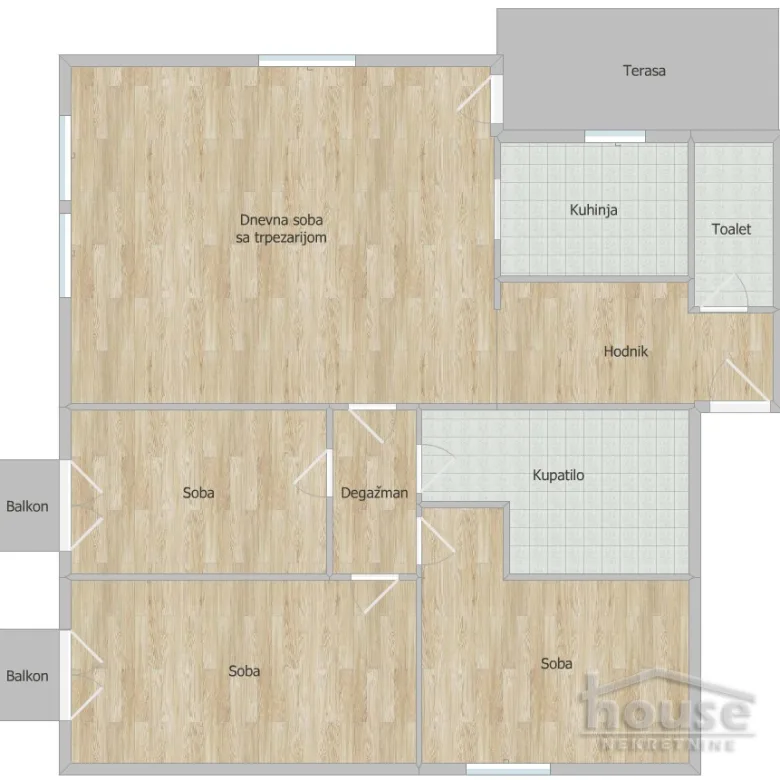 Četvorosoban stan na prodaju, Sremska Kamenica, Novi Sad, 125m², 1. sprat, 306.250 €