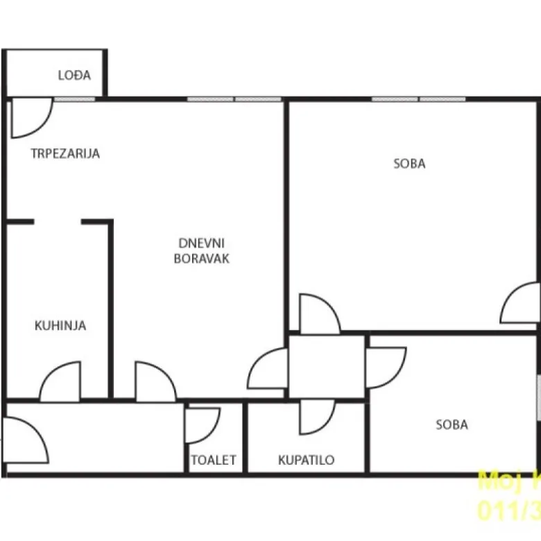 Dvoiposoban stan na prodaju, Miljakovac, Beograd, 60m², 150.000 €