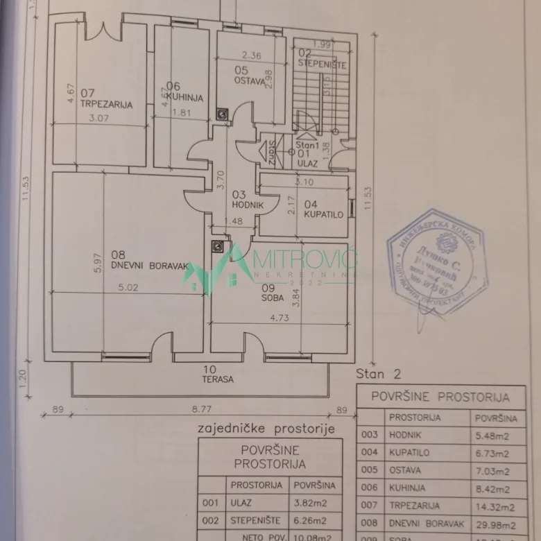 Trosoban stan na prodaju, Sremska Kamenica, Novi Sad, 129m², 186.000 €