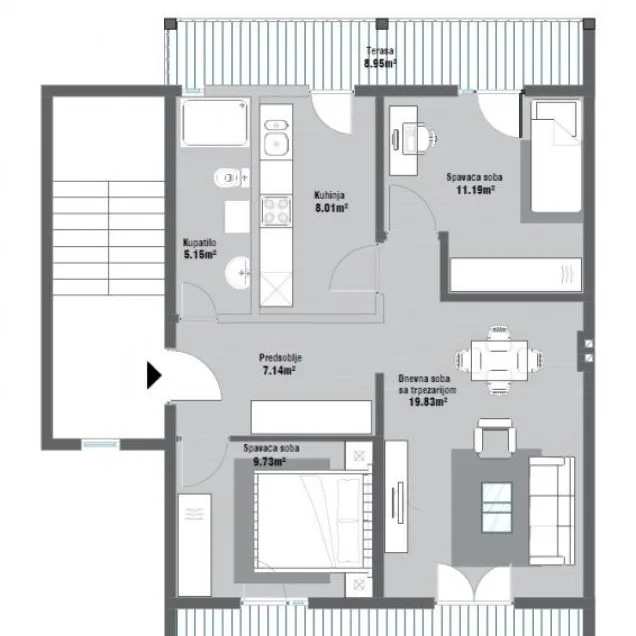 Trosoban stan na prodaju, Kaluđerica, Beograd, 81m², 136.000 €