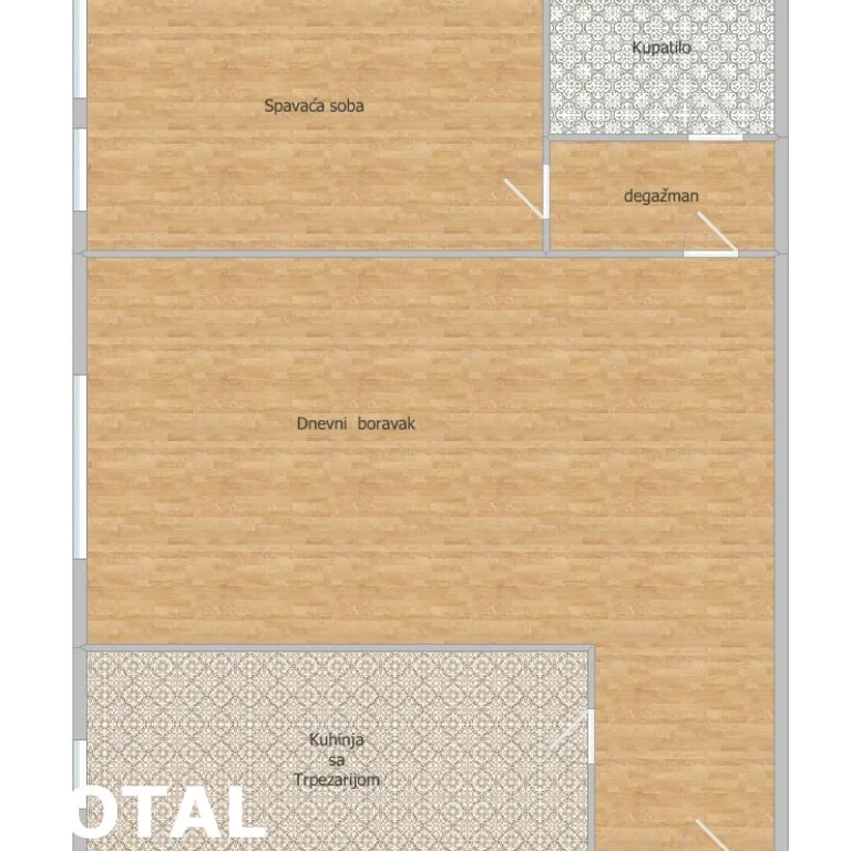 Dvosoban stan na prodaju, Satelit, Novi Sad, 50m², 3. sprat, 105.000 €