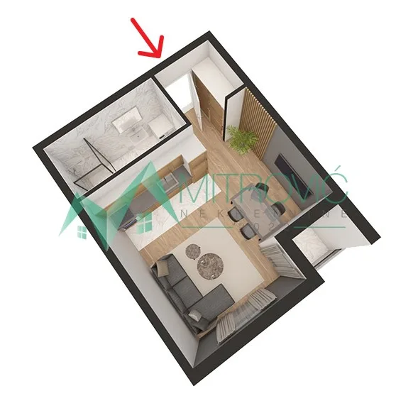 Garsonjera na prodaju, Sremska Kamenica, Novi Sad, 30.41m², 79.870 €