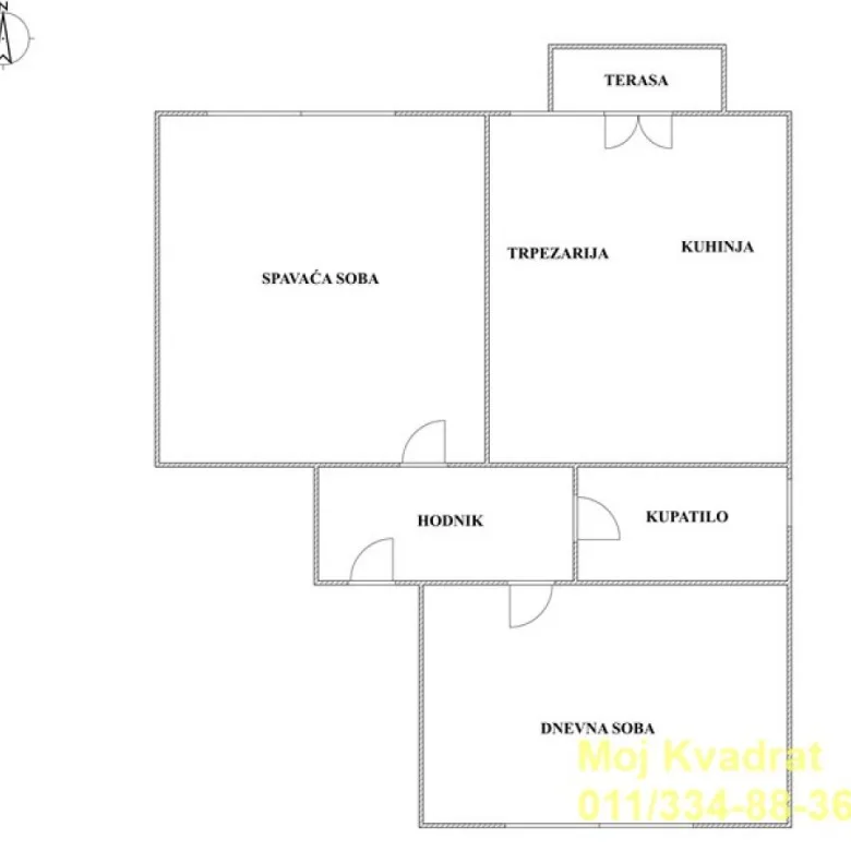 Dvosoban stan na prodaju, Žarkovo, Beograd, 56m², 158.760 €