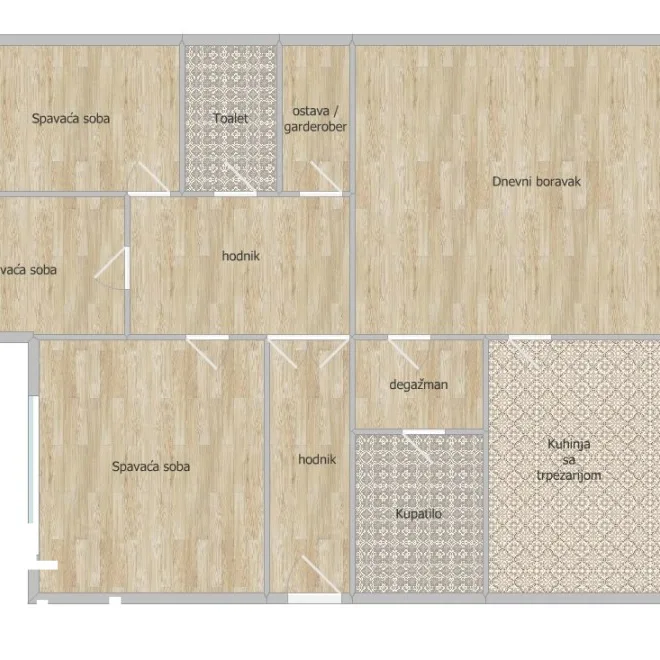 Četvorosoban stan na prodaju, Podbara, Novi Sad, 95m², 2. sprat, 251.500 €