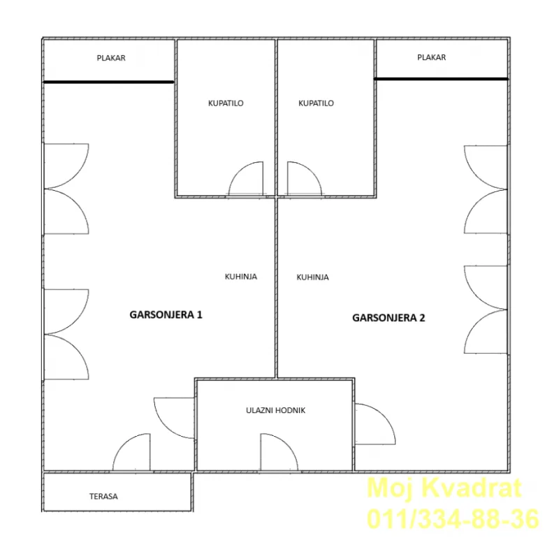 Petosoban stan na prodaju, Profesorska Kolonija, Beograd, 110m², 200.000 €
