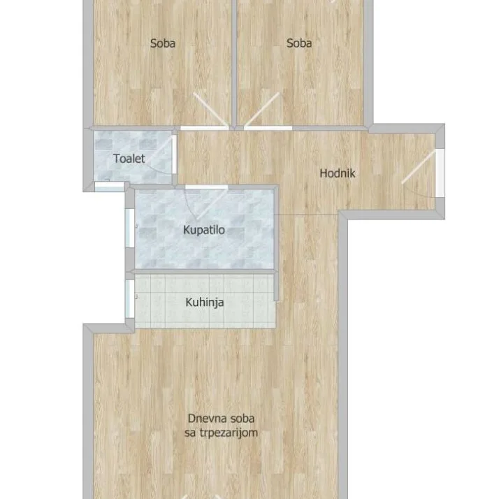 Trosoban stan na prodaju, Centar, Novi Sad, 63m², 1. sprat, 201.600 €