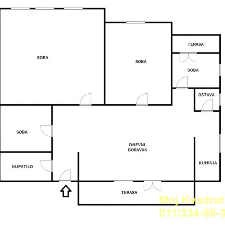 Četvoroiposoban stan na prodaju, Činovnička Kolonija, Beograd, 108m², 360.000 €