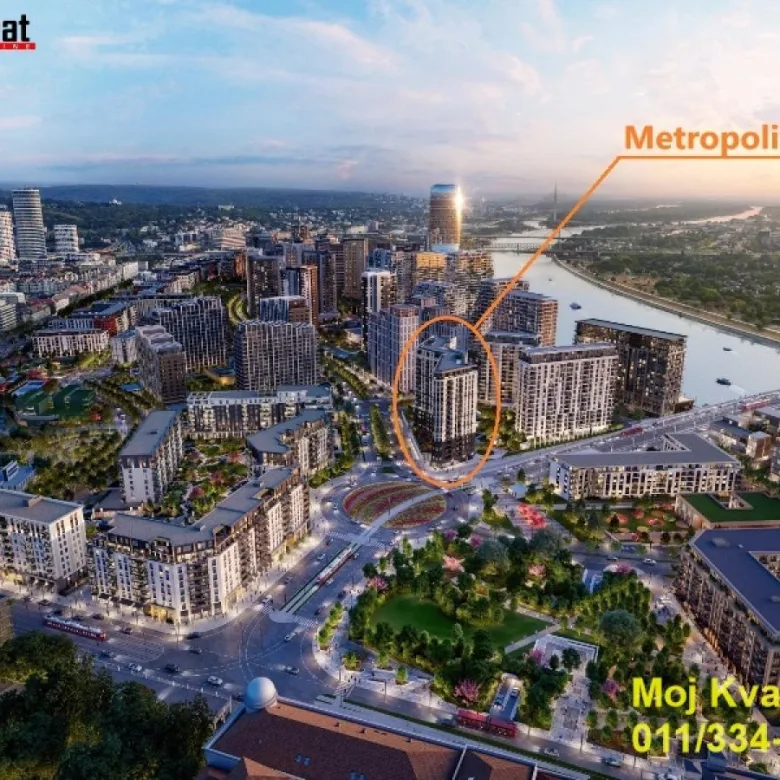 Četvorosoban stan na prodaju, Beograd na Vodi, Beograd, 109m², 12. sprat, 770.000 €