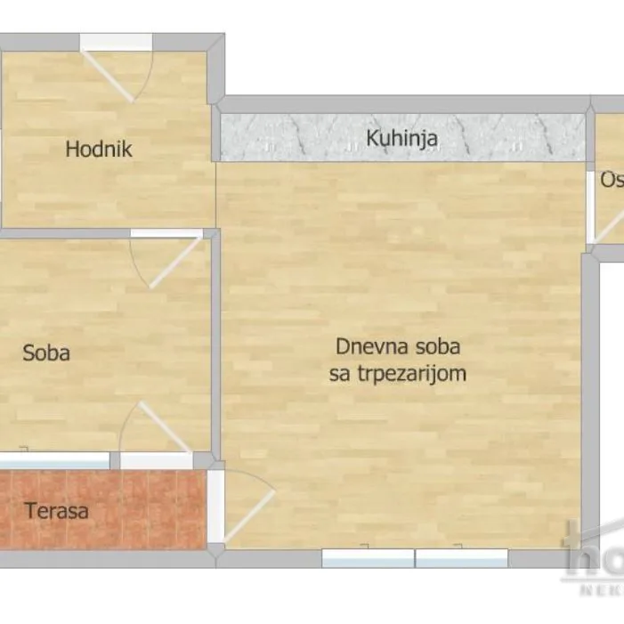 Dvosoban stan na prodaju, Salajka, Novi Sad, 43m², 3. sprat, 136.000 €