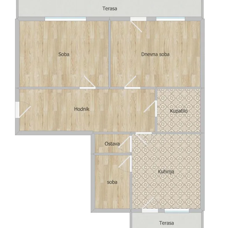 Dvoiposoban stan na prodaju, Grbavica, Novi Sad, 65m², 1. sprat, 210.000 €