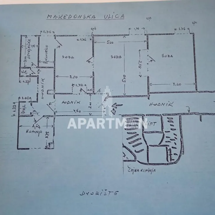 Troiposoban stan na prodaju, Beograd Centar, Beograd, 98m², 570.000 €