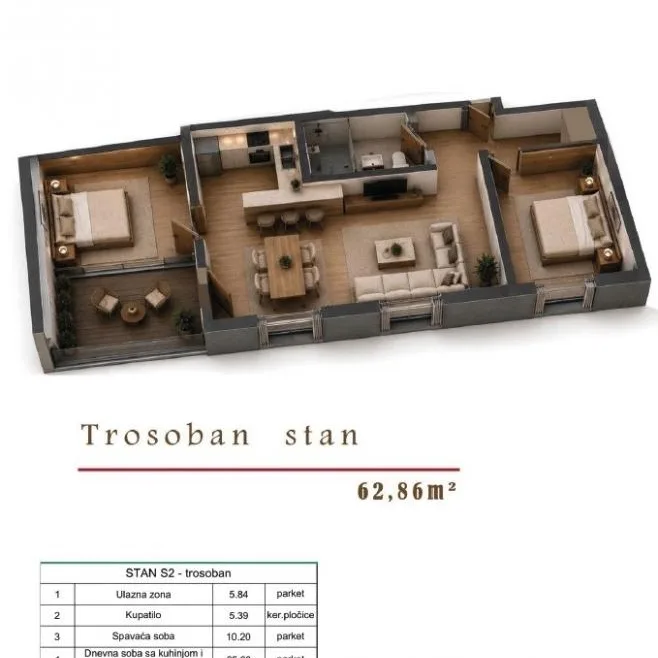 Stan Prodaja Beograd Cvetkova Pijaca 63 m2