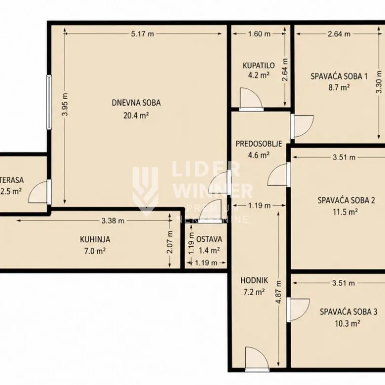Četvorosoban stan na prodaju, Vukov Spomenik, Beograd, 110m², 460.000 €