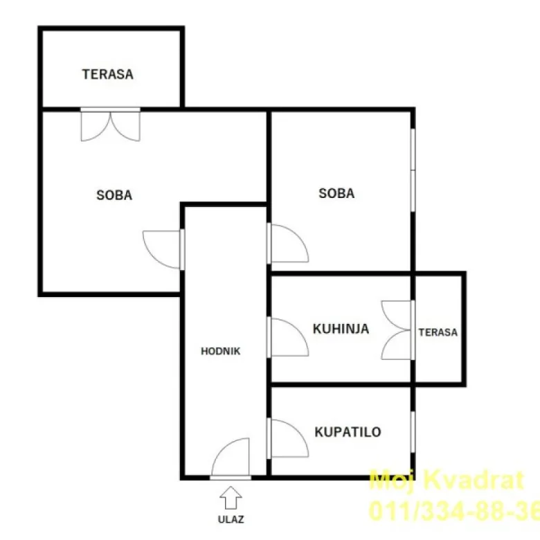 Trosoban stan na prodaju, Telep, Novi Sad, 51m², 148.600 €